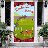 Aperturee - Run For The Roses Kentucky Derby Cartoon Door Cover